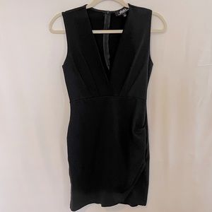 Lulus Plunge Neck Wrap Front Tank Bodycon Dress